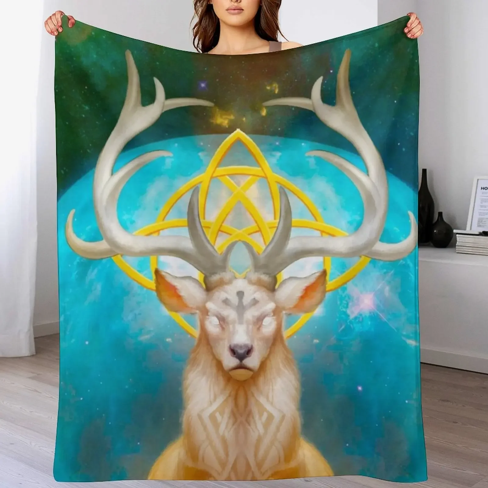 

The White Stag Throw Blanket valentine gift ideas Hairys Blankets