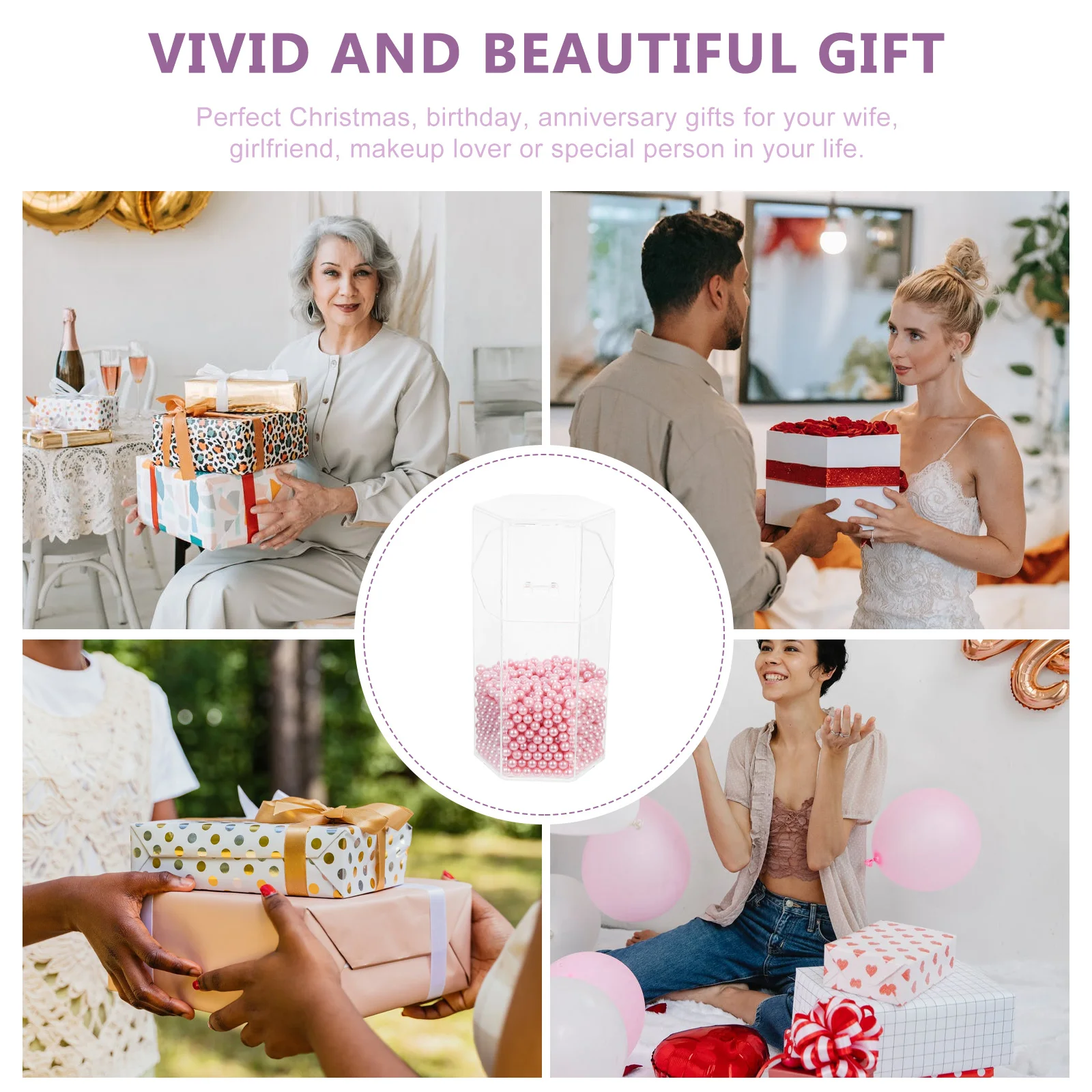 

Makeup Brush Storage Box Transparent Container Tools ganizer Bucket Sturdy Dust Proof Easy Access Brushes Holder