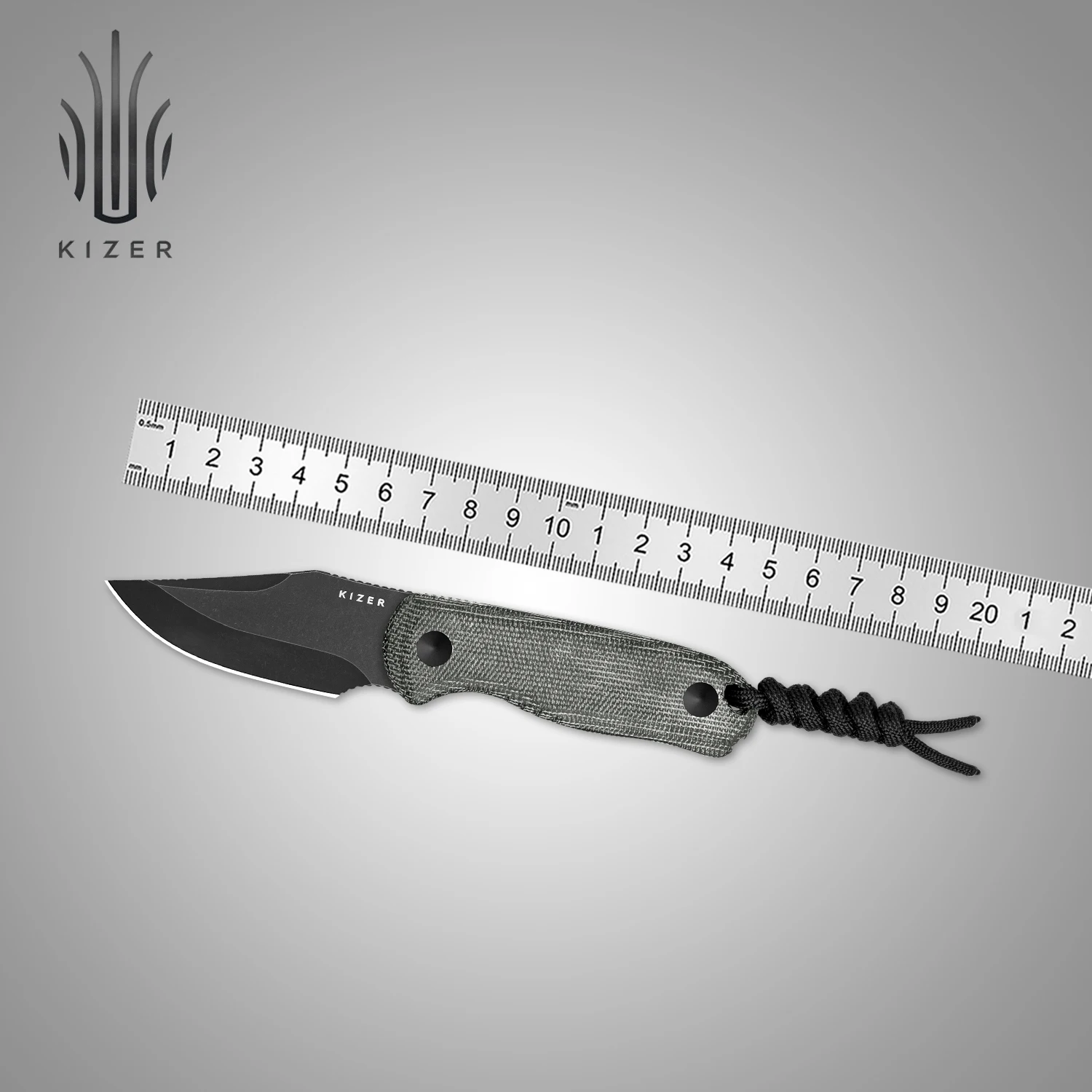 

Kizer Fixed Blade Knife 1092A1/1093A1/1094A1 Drop Bear AEB-L/14C28N Steel Blade With Micarta/G10 Handle