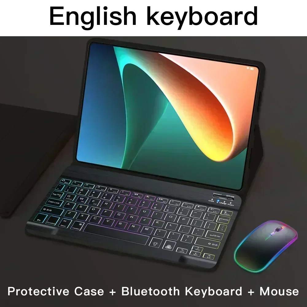 Keyboard Case For Lenovo Tab 10.1 Inch 2025 TB311FU TB311XU With Mouse Backlit keyboard cover for Lenovo Tab 10.1