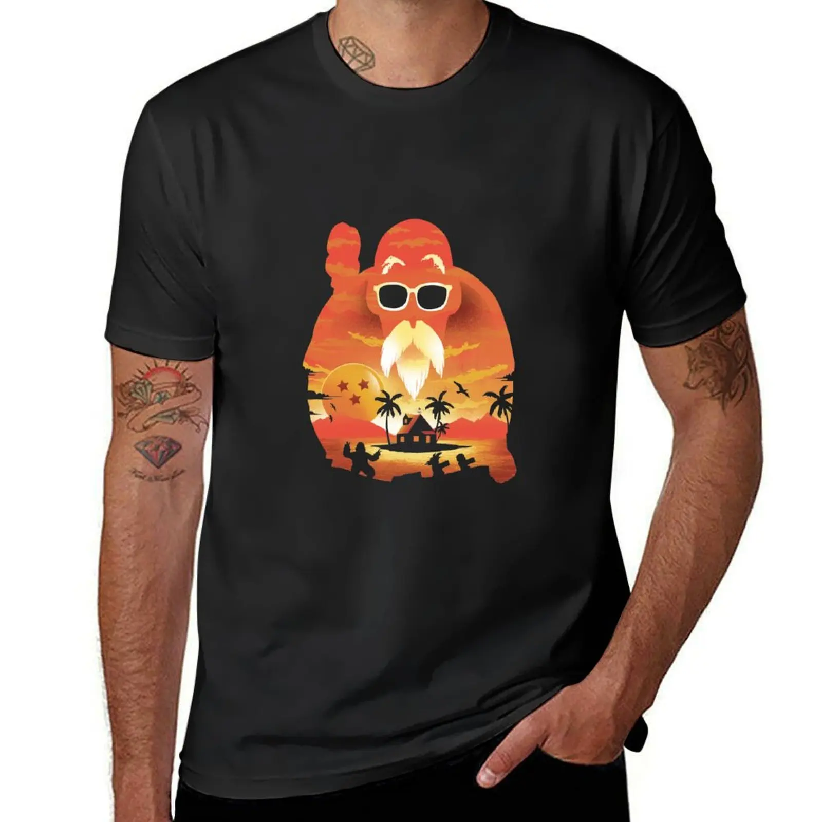 Kame Island T-Shirt summer tops anime clothes black t shirts for men