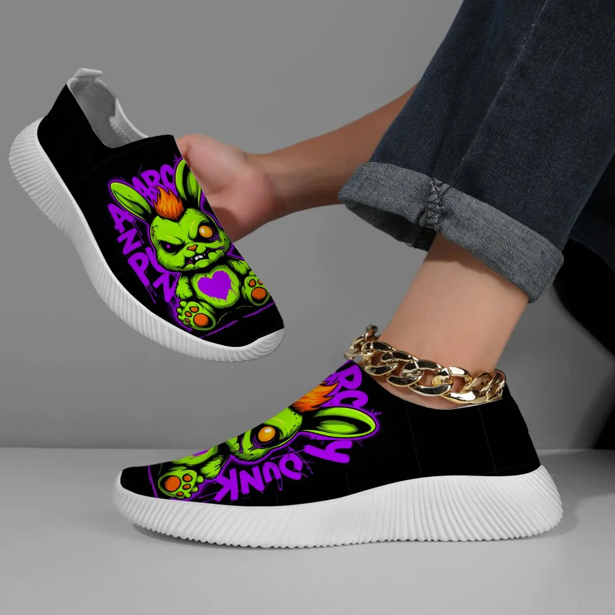 

Women's Shoes Breathable Flats Skull Sunflowers Black Bow Rose Slip-On Casual Shoes Shoes for Women Sneakers Zapatos Mujer