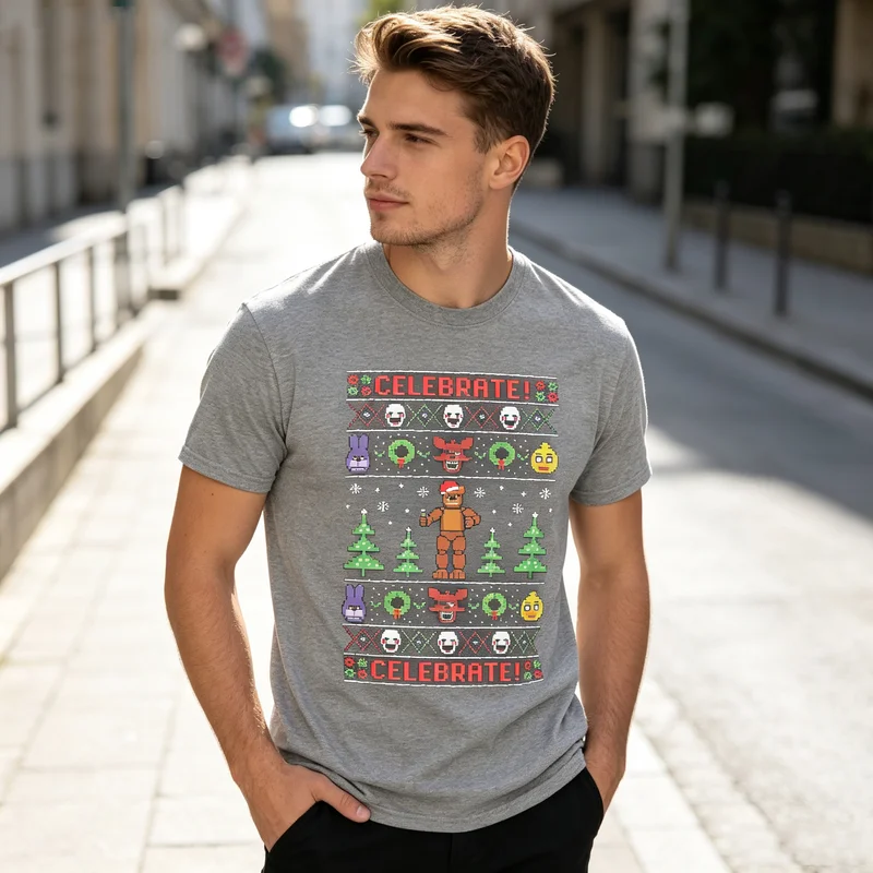 Maglietta vintage FNAF Christm - Vintage Fashion Game recensione e prezzo