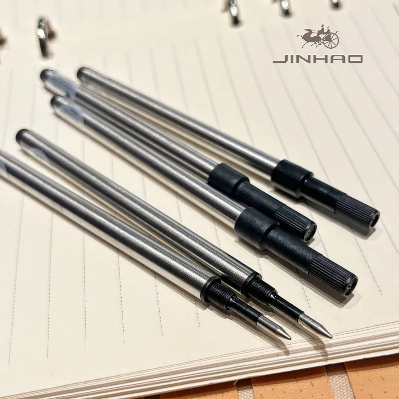 5 Stück Jinhao Gel-Tintenminen für Kugelschreiber, perfekt für Büro und Geschäft, Executive-Stift (Standard/Spirale) (blau/schwarze Tinte) – Detail 6