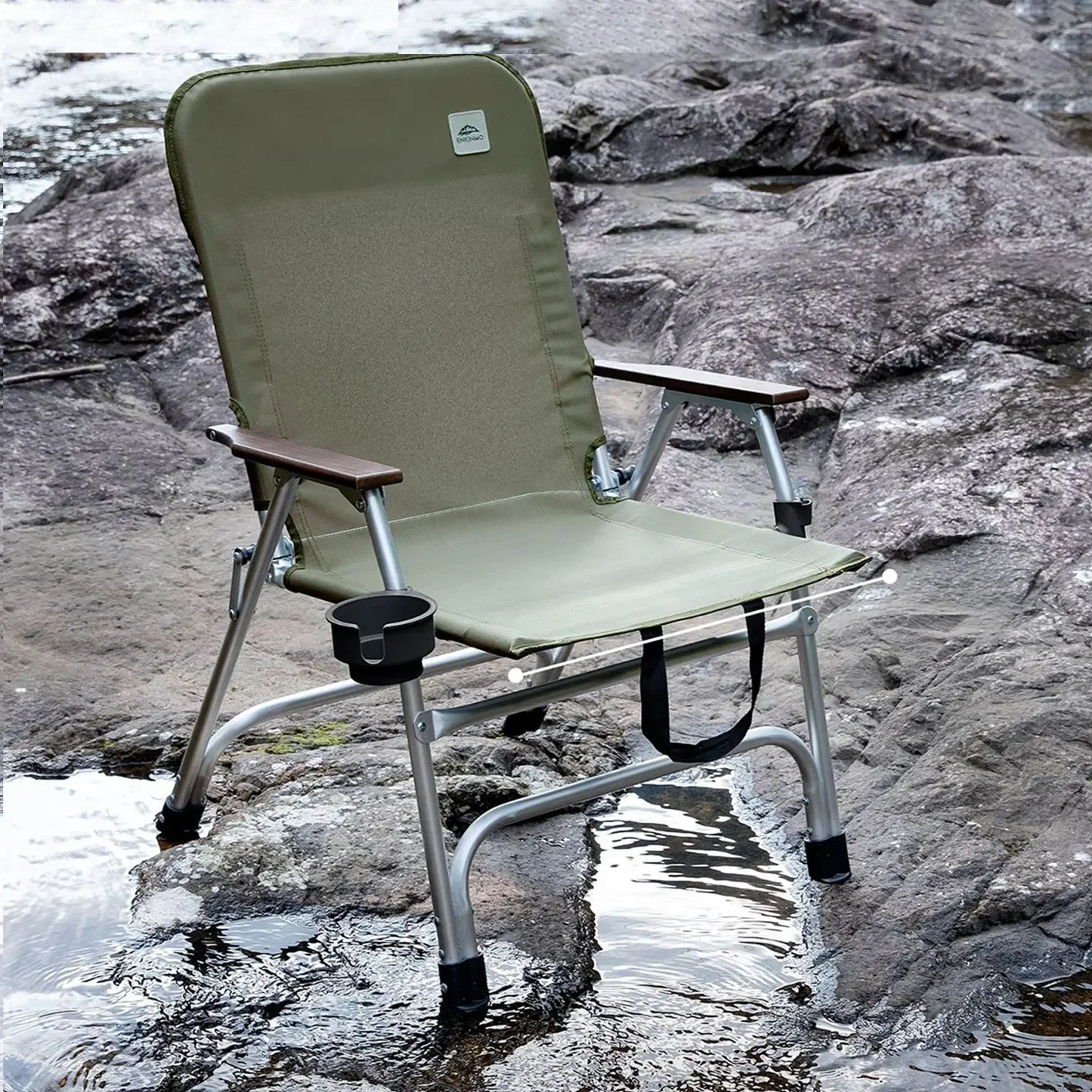 Aluminum Alloy Outdoor Folding Camping Chair Portable Fishing Chair Self Driving Travel Chair