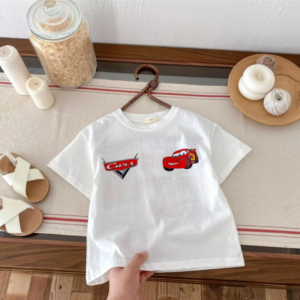 

2025 Summer Children's Fashion Top Disney Car Sportswear Children's T-shirt Children's Short Sleeve T-shirt Fashion Wear