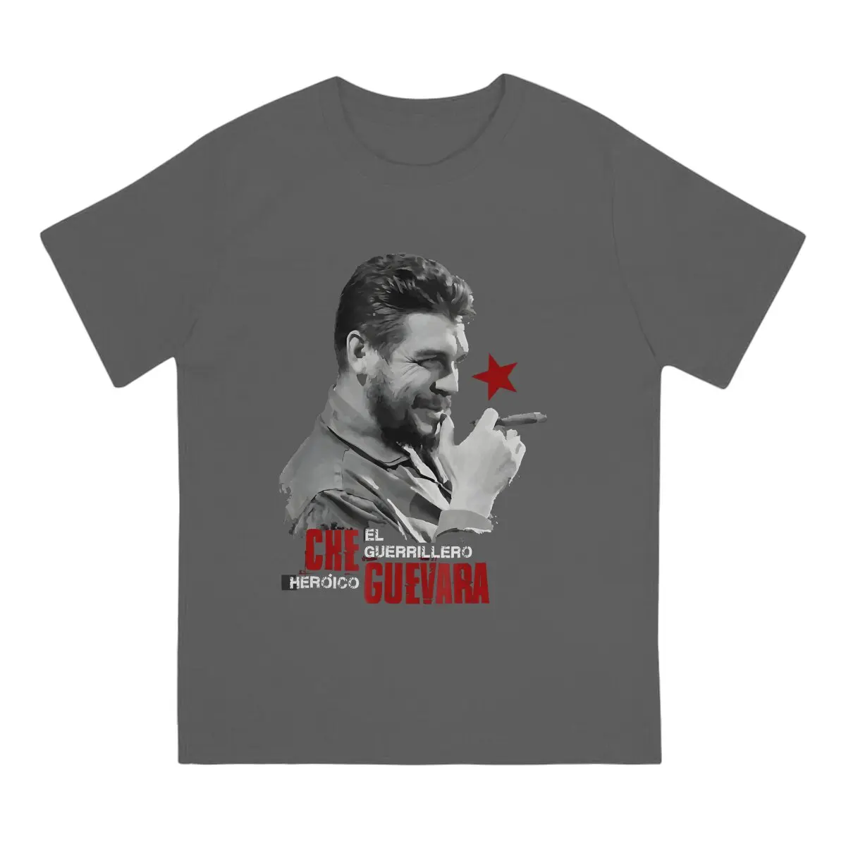 Men's Smile T Shirts Che Guevara Cotton Clothing Vintage Short Sleeve Round Collar Tee Shirt Summer T-Shirt