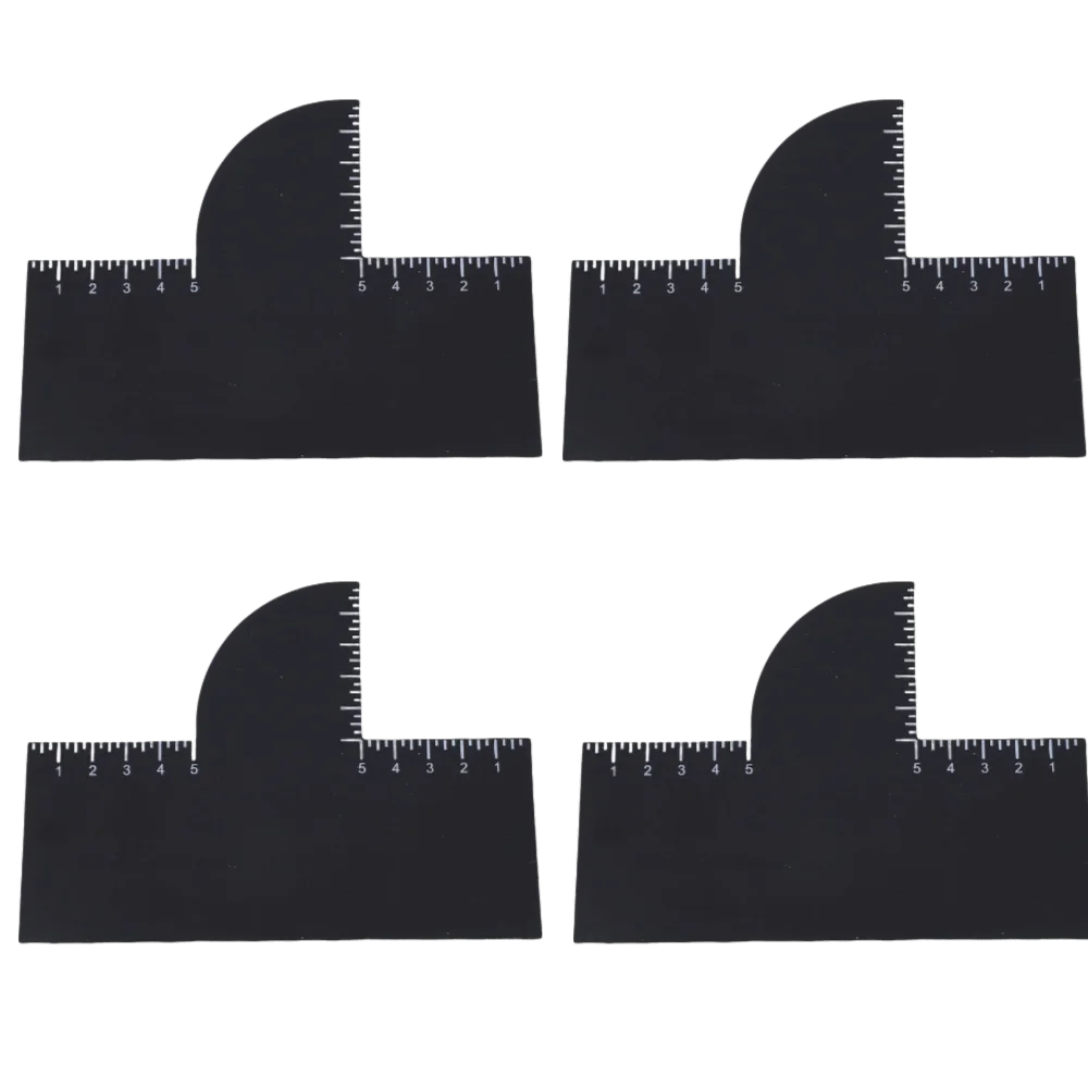 4pcs Reusable Hairline Shaping Tool Measurement Indicator Easy To Clean Barber Enhancement Card Edge Line Up Tool For Men