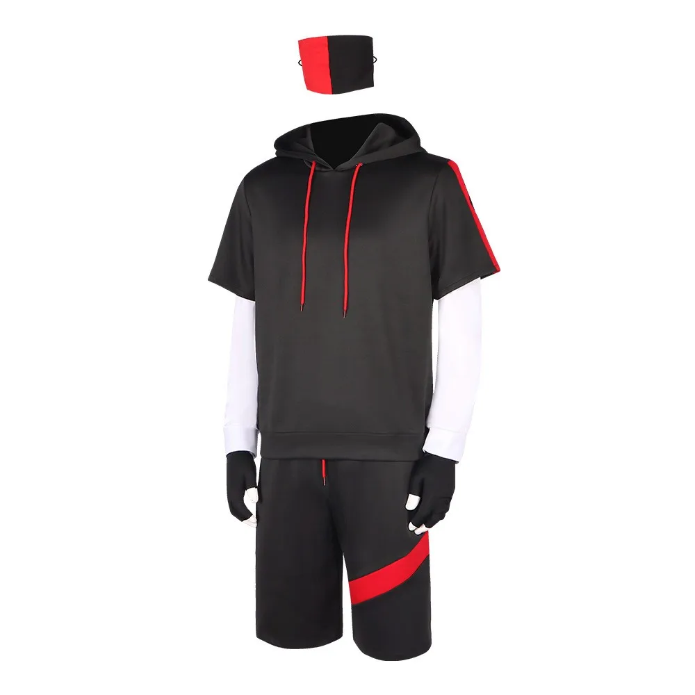 Battle Royale Inspired Neon-Lined Futuristic Hoodie - Cosplay Costume for Adults, Unisex Gaming Jumpsuit Halloween Party Outfit