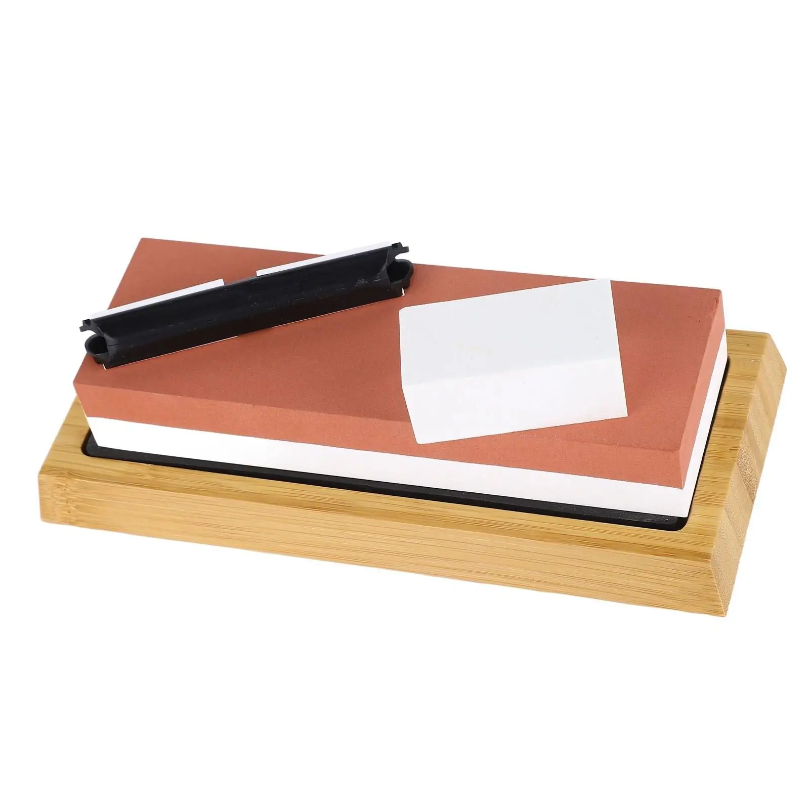 Dual-Sided Knife Sharpening Stone 3000/8000 Grit with Wooden Base - Whetstone for kitchen & Restaurant Use