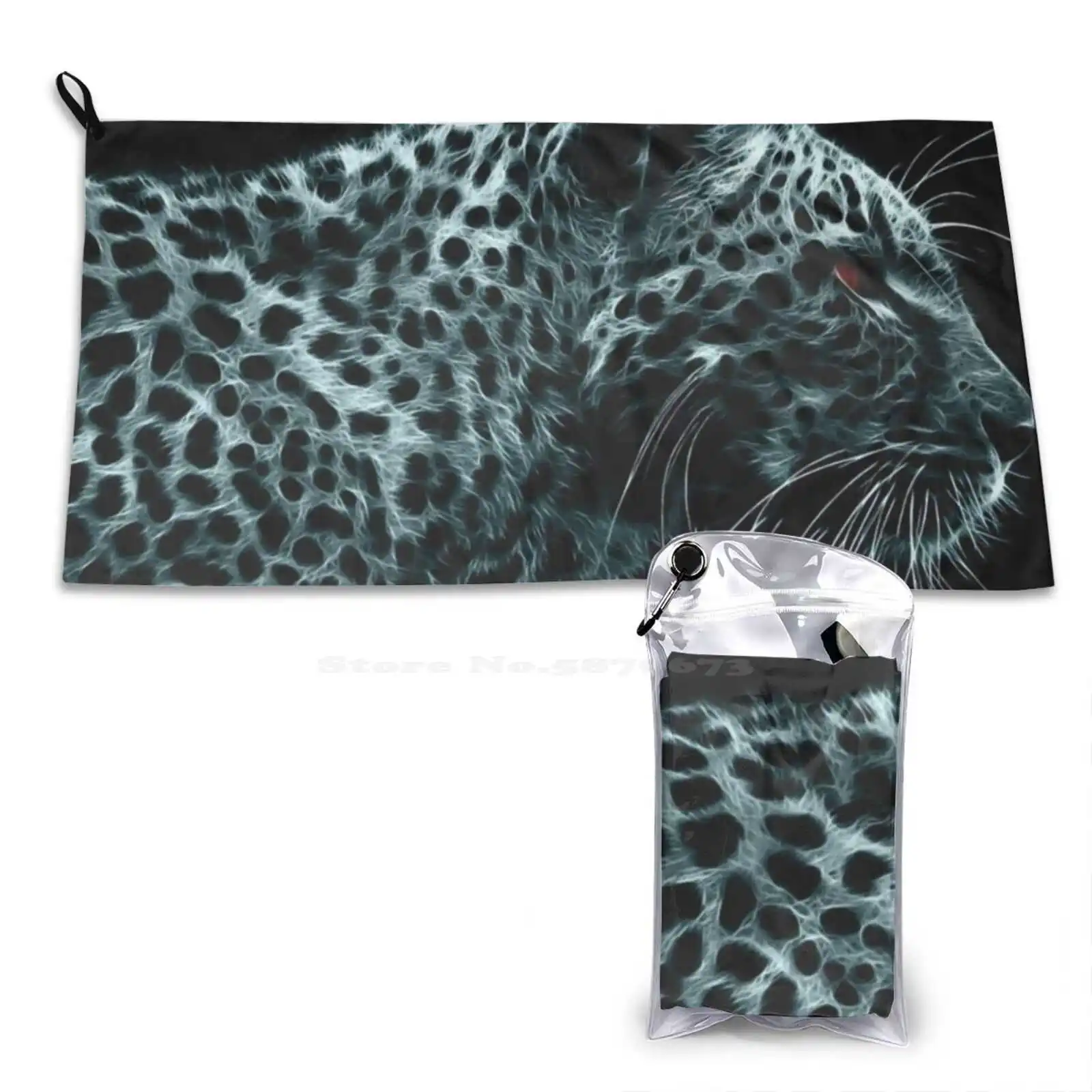 Digital Art Wildlife 3D Print Pattern Soft Towel Printed Top Beautiful Nice Trendy Cool Wildlife Animal Killer Look