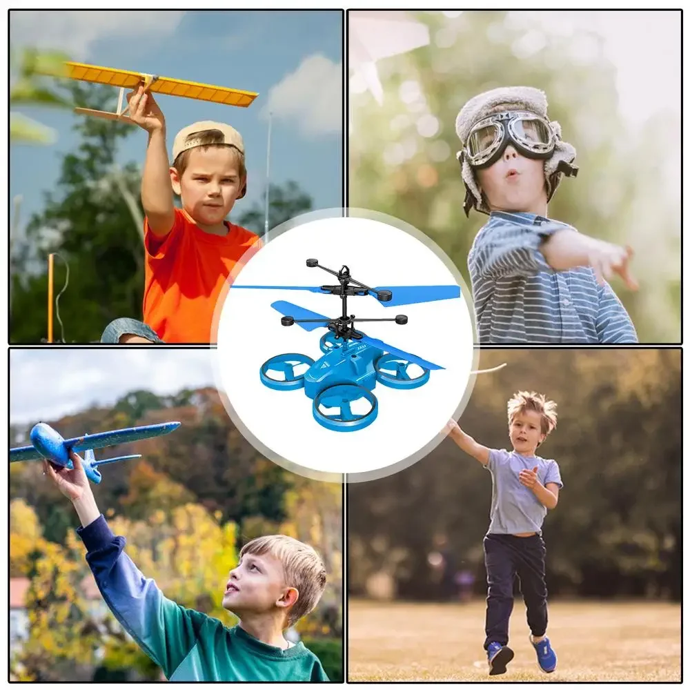 New Remote Control Helicopter Gesture-induced Quadcopter Suspended Luminous Induction Helicopter Children's Toy Plane Gift