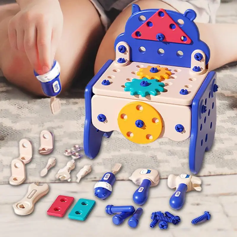 Set di giocattoli per cacciaviti per bambini 60 pezzi Banco da lavoro Giocattolo Banco per attrezzi Giocattolo per bambini Giochi di finzione Giocattoli Set da gioco per bambini creativi per la casa