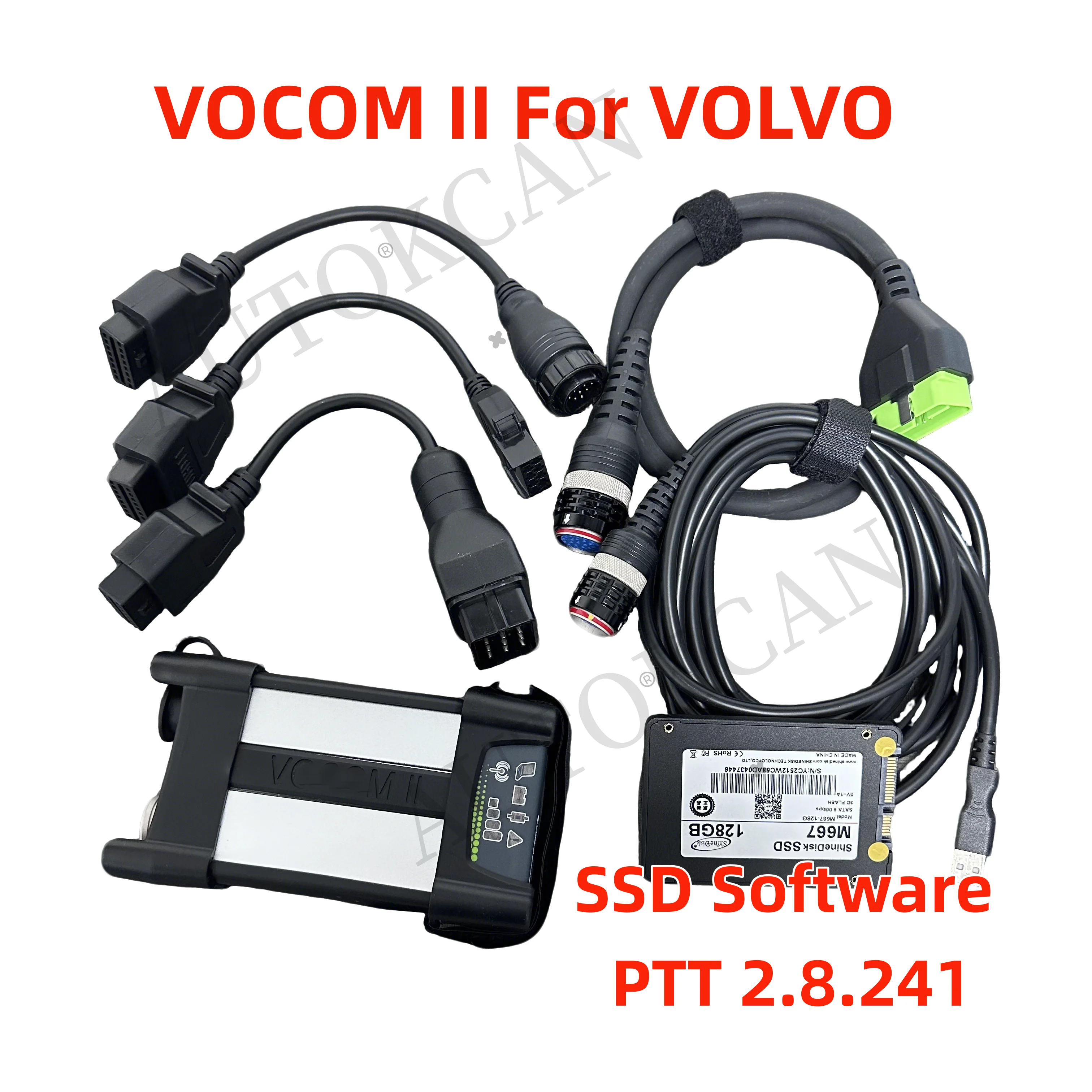 

Диагностический инструмент VOCOM 2 TECH TOOL PTT 2.8.241 для тяжелых грузовиков, VOCOM II для Volvo/Renault/UD/Mack