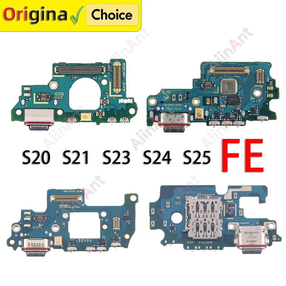 

USB-микрофонная плата, док-станция, разъем для зарядного устройства, гибкий кабель для Samsung Galaxy S25 S24 S23 S21 S20 FE G781U G990U S711U S721U