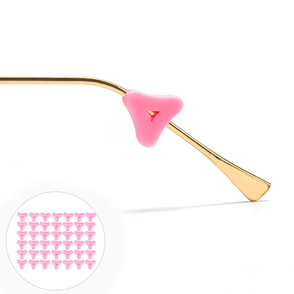 

20 Pairs Glasses Anti-slip Silicone Sleeve Ear Grip Eyewear Retainer Grippers Nose Pink