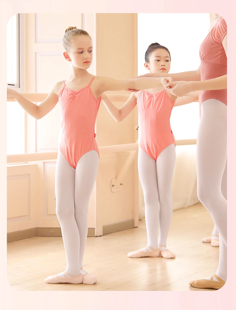 Mädchen Ballett-Trikot Gymnastik-Tanzkleidung Kleinkind Sommer Ärmellose Trikots für Tanzunterricht – Detail 5