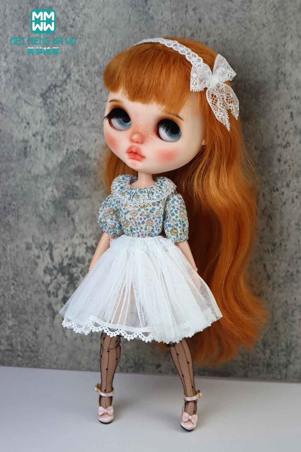 Toys Doll Clothes Fashion Saree White Pink Black Fits 28cm Blyth Azone OB22 OB24 Girl Gift