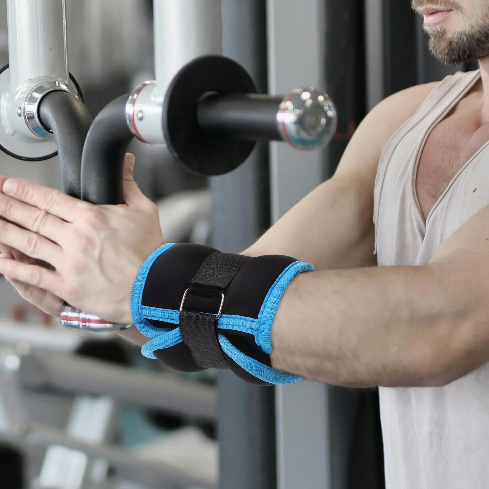

2pcs Adjustable Ankle Weights Fitness Leg Bands Strength Training Sandbag For Running Core Exercise Portable Gym Equipment Sport
