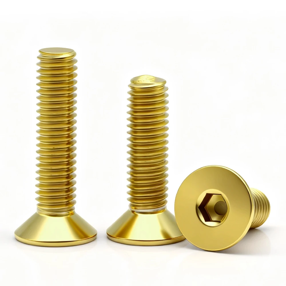 Weiyi M4 M5 M6 M8 DIN7991 SUS304 Edelstahl Senkkopfschrauben mit Innensechskant Titanblau und Goldbeschichtet Inbusschrauben – Detail 7