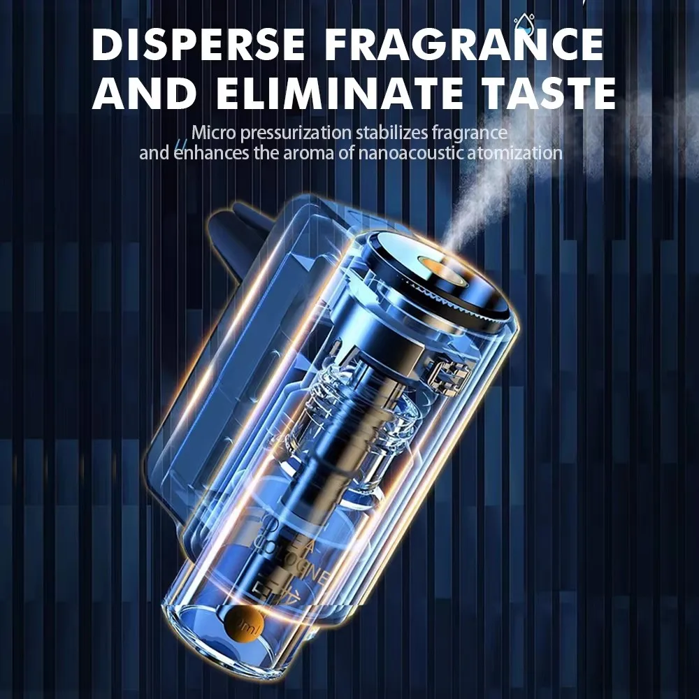 Electric Car Air Freshener Auto Air Diffuser Aroma Essential Oil Fragrance Outlet Air Vent Perfume Humidifier Mist Grain Oil view 6