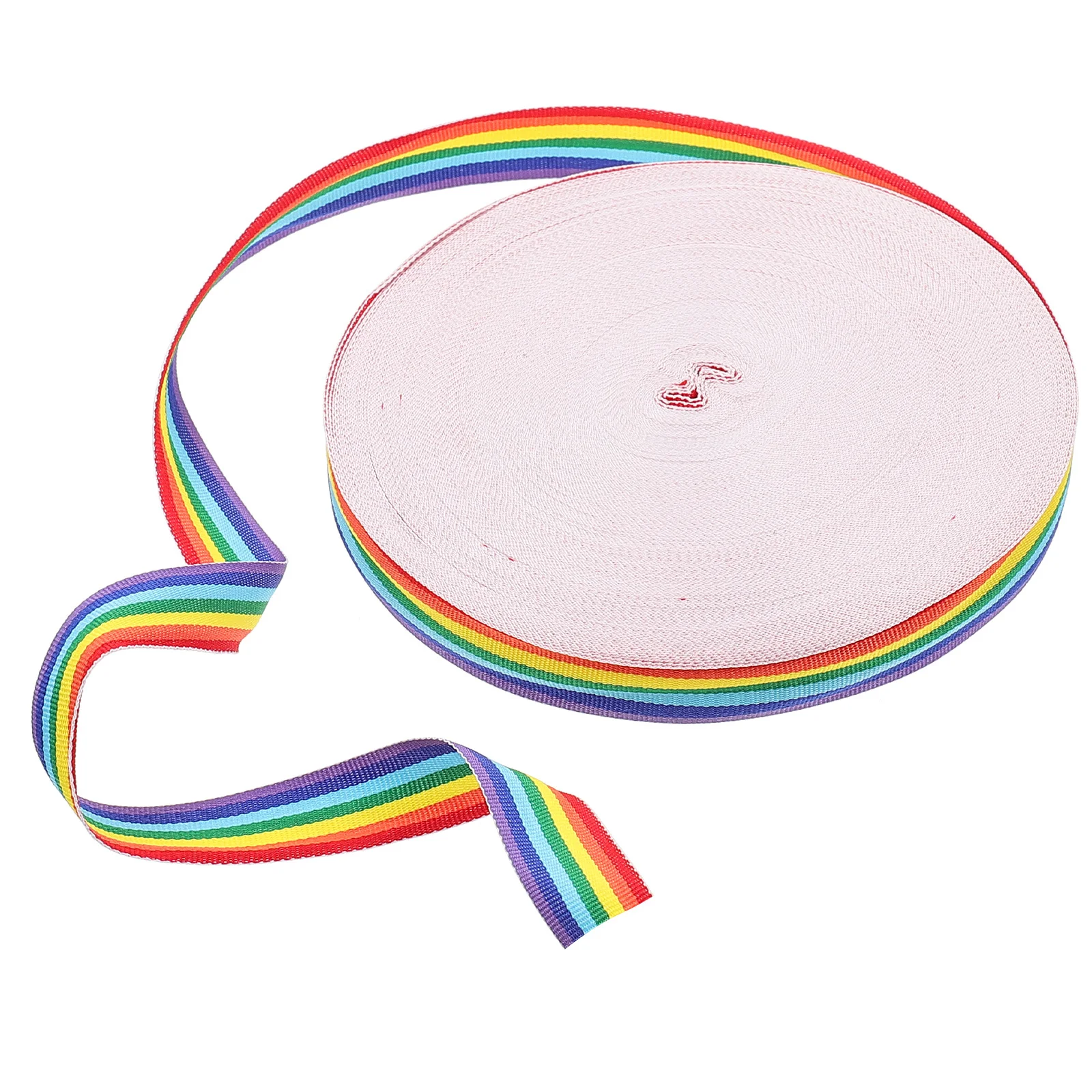 

1 Roll Rainbow Wrapping Ribbon Cuttable Polyester Gift Flower Diy Supply Decorative Multi-Function Portable Accessory