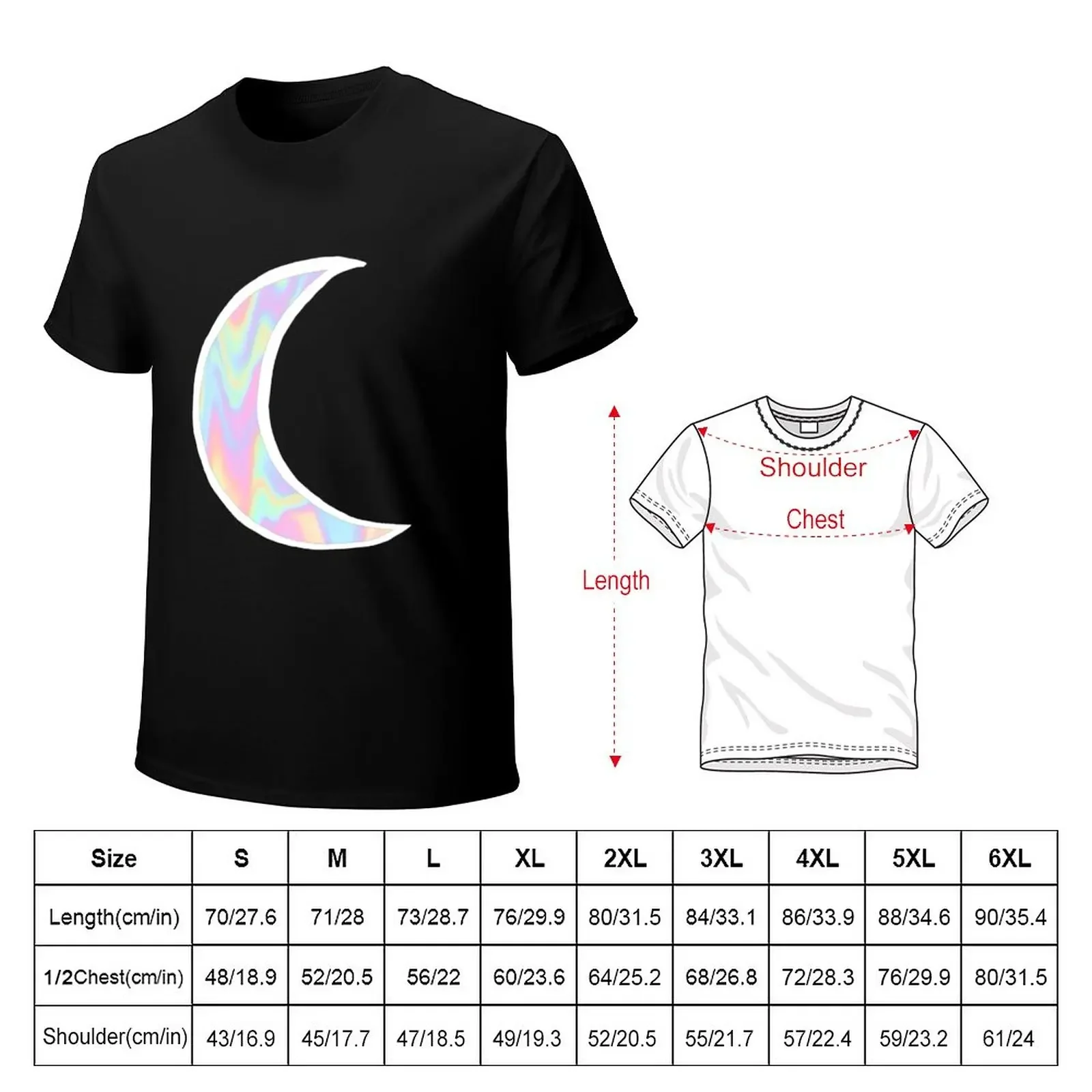 Holographic crescent T-Shirt boys animal print tops t shirts for men cotton