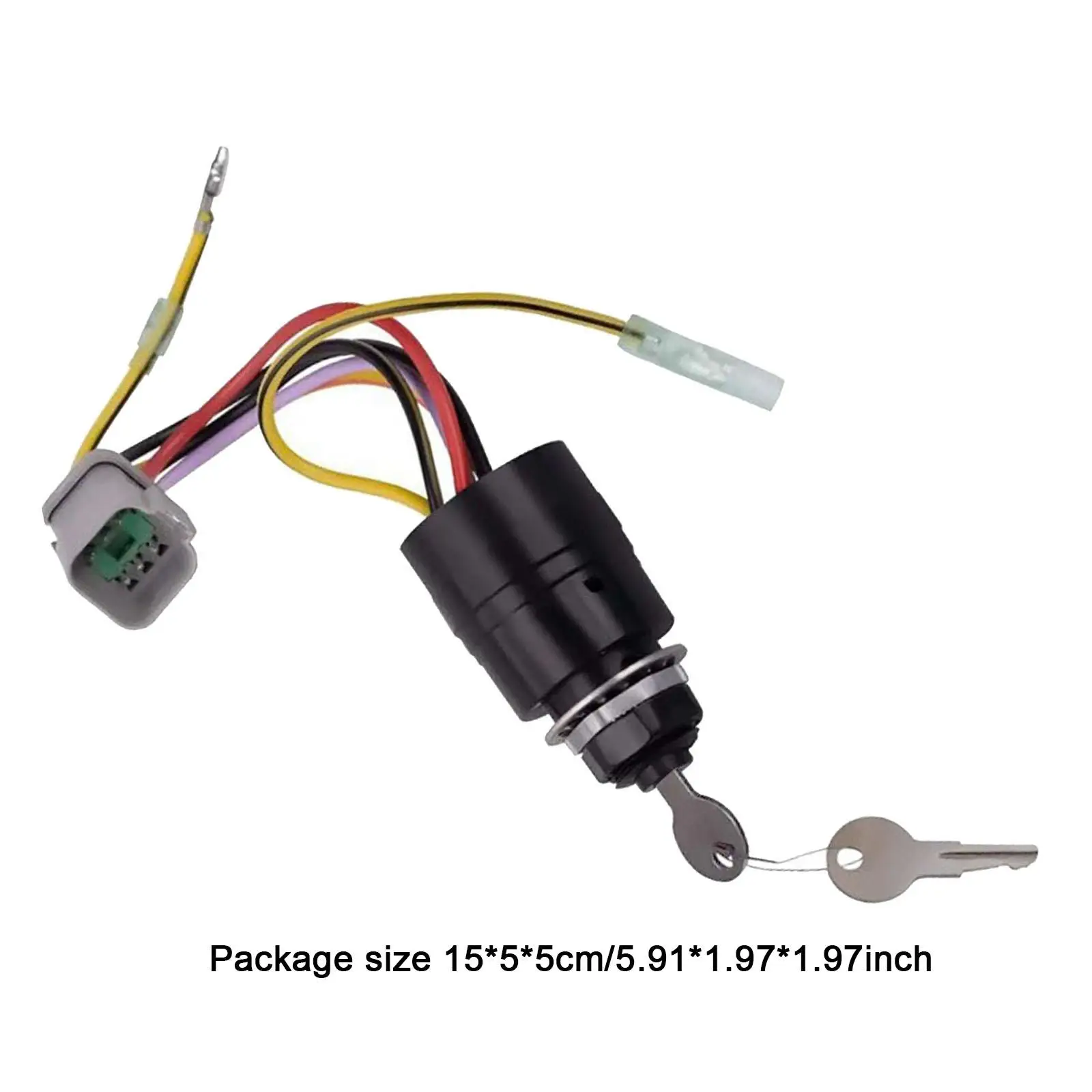 Stacyjka z 2 kluczykami do łodzi, okrętów, zamiennik 129572, 6-pinowe złącze, wysokowydajny rozrusznik zapłonowy do łodzi.