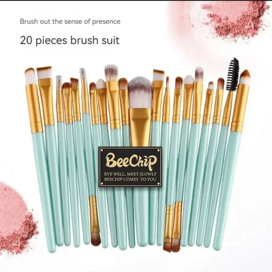 20pcs Makeup Brushes Portable Blush Brush Eyeshadow Brush Loose Powder Brush Beginner Complete Set Of Beauty Tools New