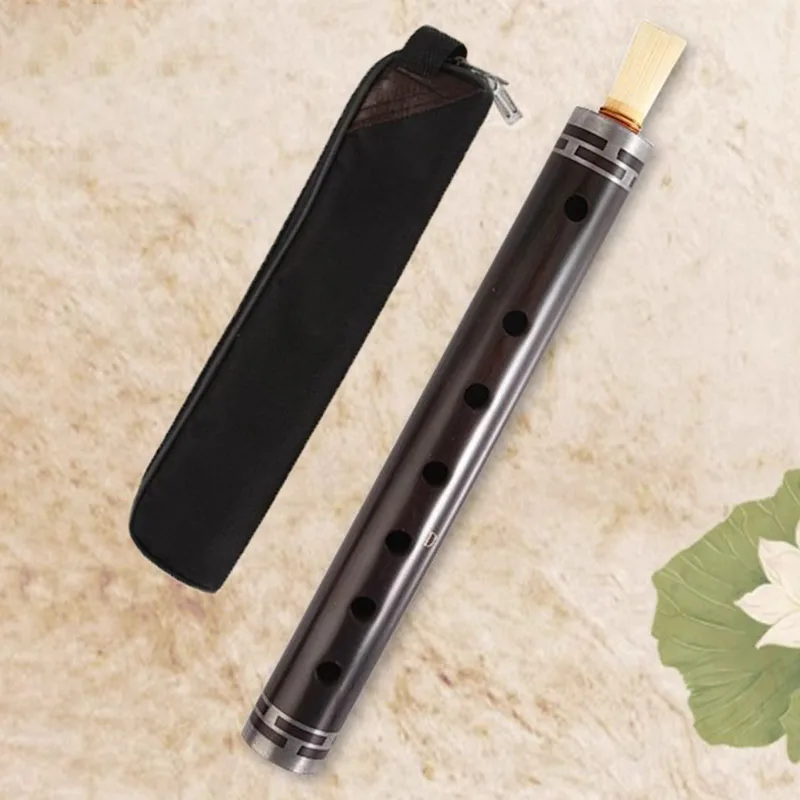 

Chinese Tradition Guanzi Beginner Practice Playing Guanzi Professional Ebony Pipe Flute Folk Performance Woodwind Instruments