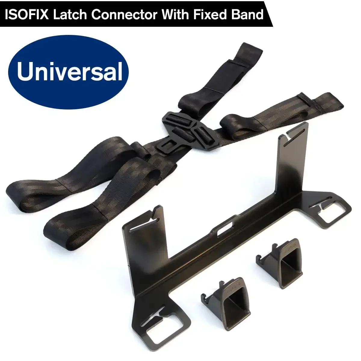 Universal Seat Belt Latch ISOFIX Interfaces Guide Retainer Thicken Steel Car Seat Bracket For Child Safety with ISOFIX Grooves