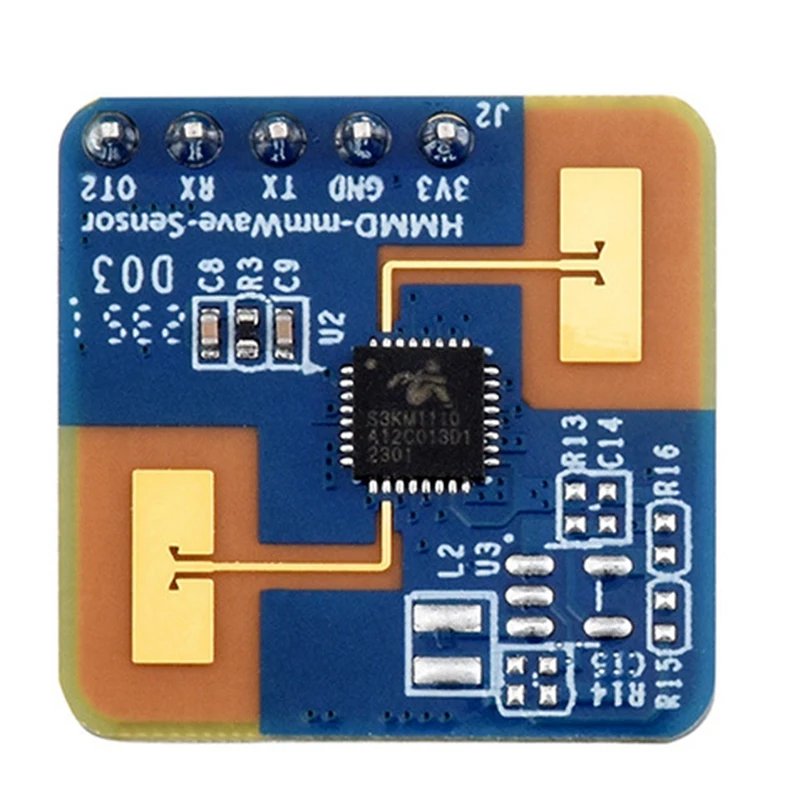 Sensor de Radar de onda milimétrica, 1 piezas, 24G, PCB azul, alta sensibilidad, S3KM1110, módulo de micromovimiento inteligente del cuerpo humano, Banda ISM