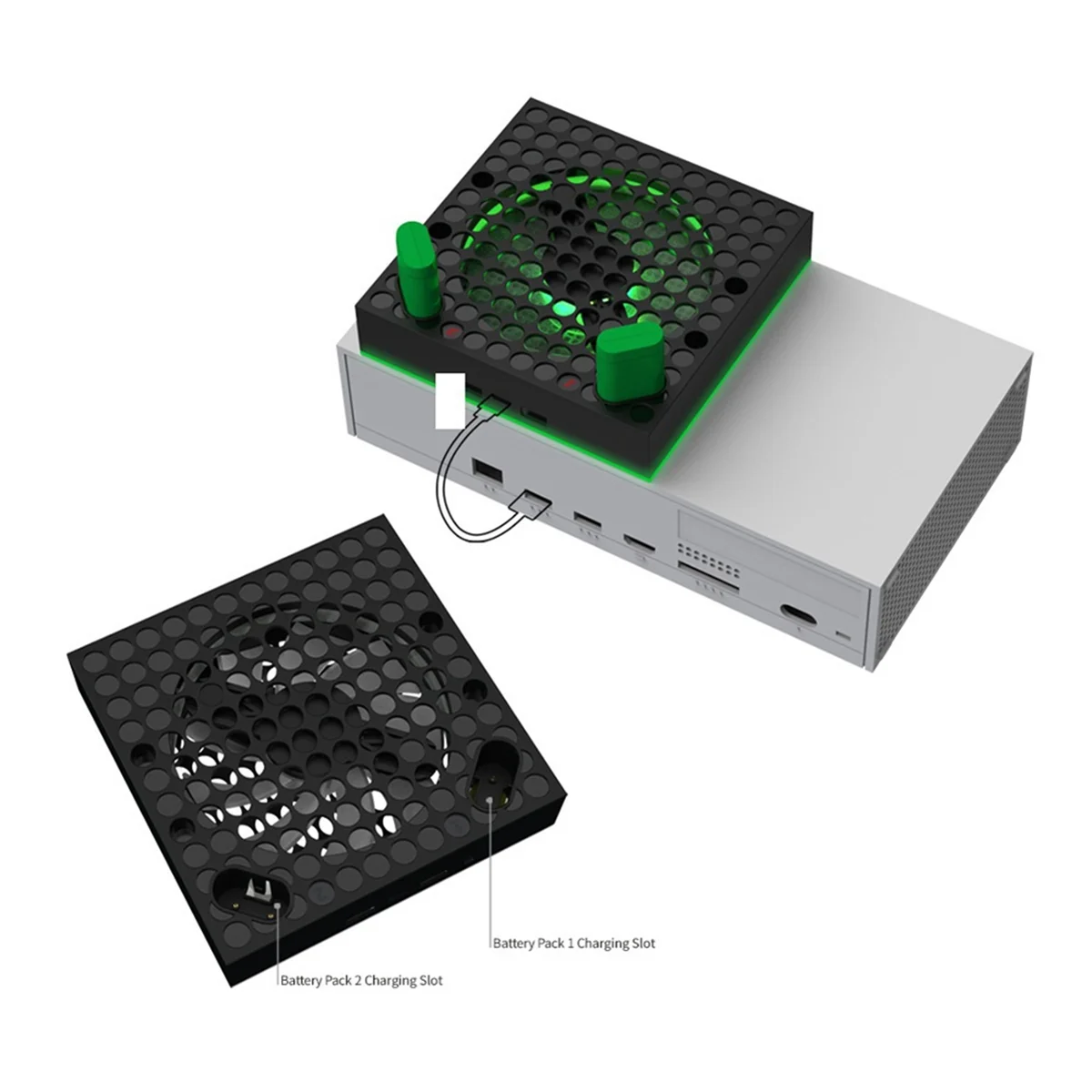 ADEGBO-مروحة تبريد محسنة لسلسلة Xbox X/S RGB الذكية