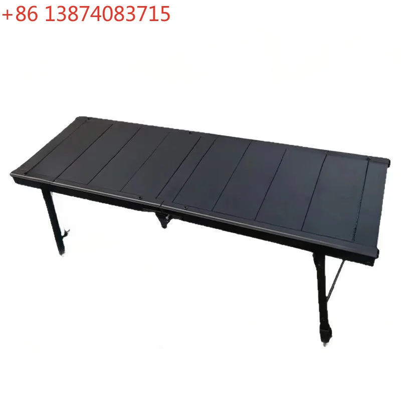 Portable Folding Camping Table 4 Unit Aluminum Roll Up Picnic Bench For BBQ Grill Cooking Hiking Outdoor