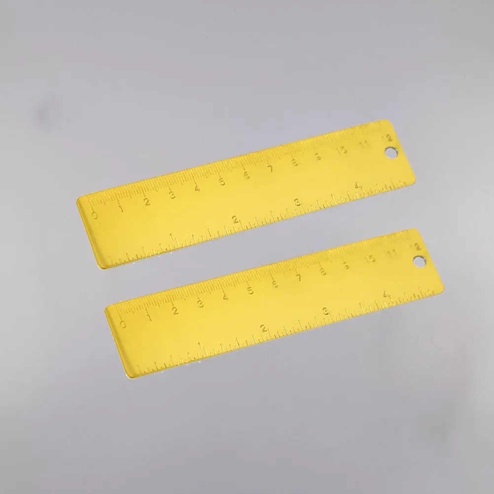 

2 Pcs Stainless Steel Ruler School Supplies Drawing Nordic Style Drafting Tools