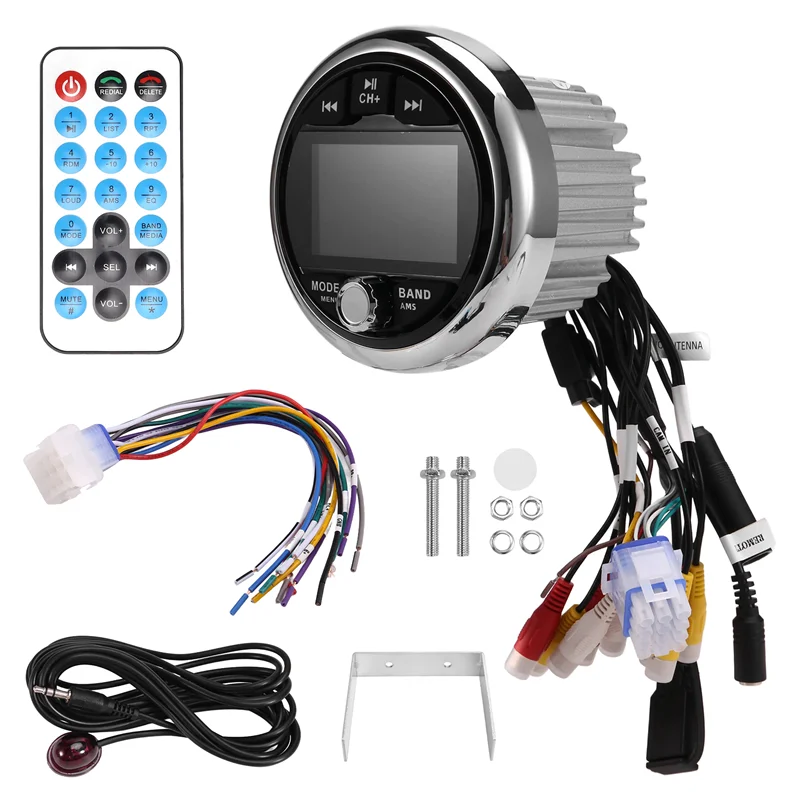 

Boat Radio MP5 Marine Stereo Source Media Player AM FM RDS Receiver Video Play Bluetooth For ATV UTV SPA RZR-A99D