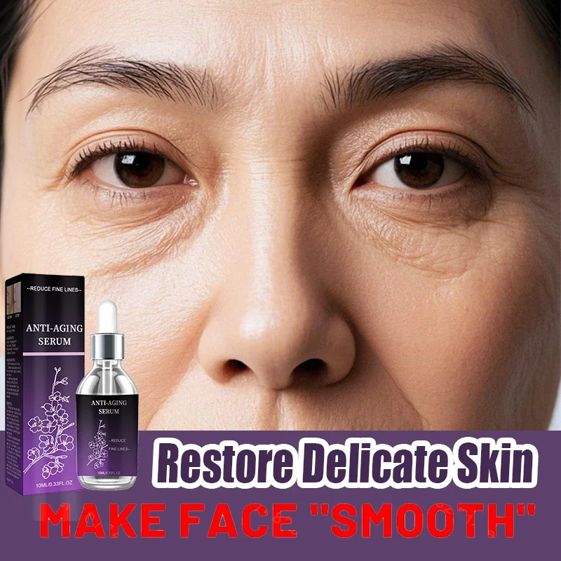 

Restore Delicate Skin Reduce wrinkles Hyaluronic Acid Forehead Fine Lines Lifting Facial Serum Skin Care Beauty