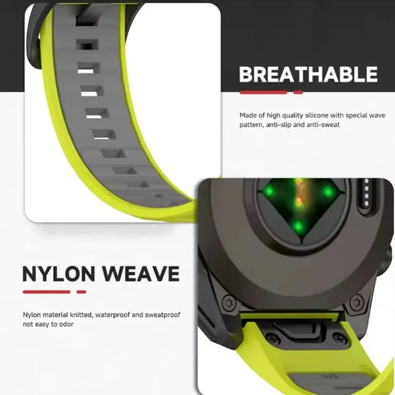 الرسمية سريعة تناسب 26 مللي متر 22/20 مللي متر سيليكون حزام ل Garmin Fenix-Tactix-Quatix 8 الرياضة سوار ل Forerunner 965-970/Instinct 3