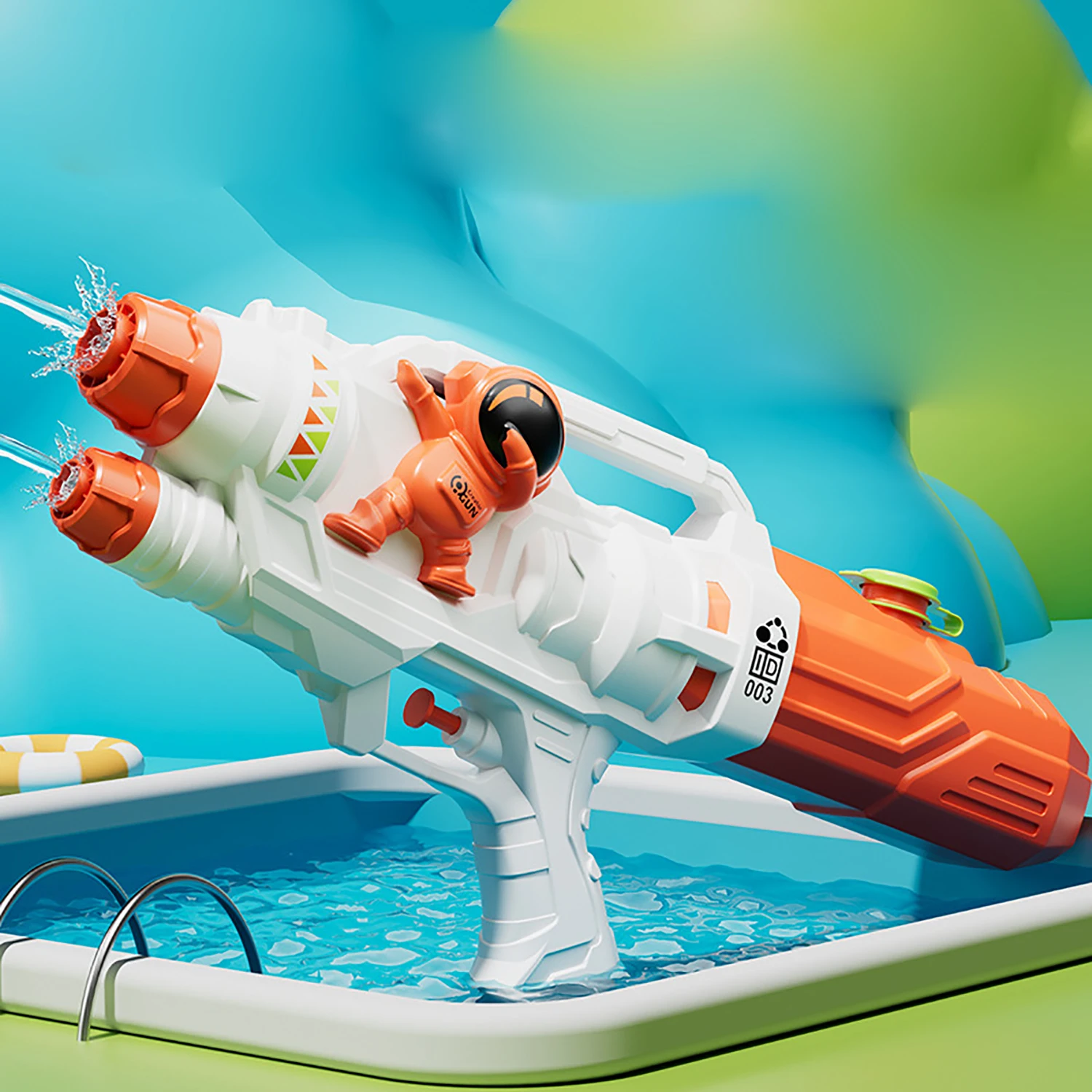 Water Gun Toy for Kids, Powerful Water Pistol with 500ML Moisture Capacity, Swimming Pool Long Range Squirt Gun for Boys Girls