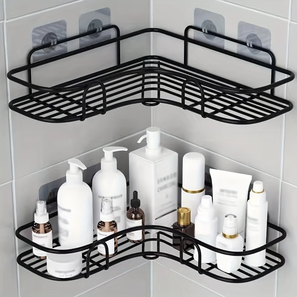 Punch Free Corner Shelf, Bathroom Rack Shelf, Bathroom Toilet Seamless Wall Mounted Tripod, Storage Rack