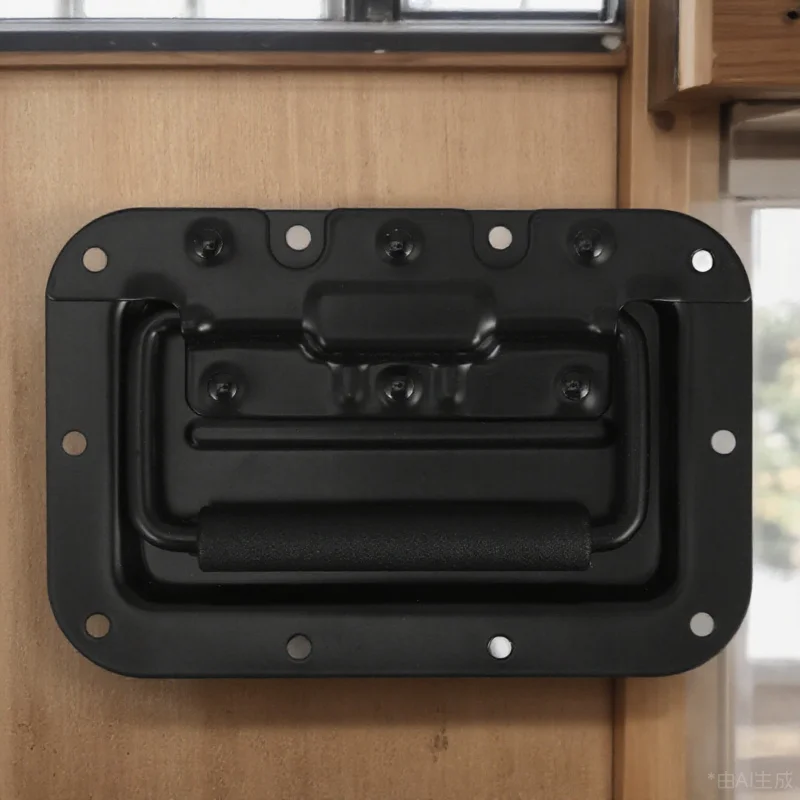 

8Mm Padded Grip Iron Handle Spring Loaded Recessed Pull Cabinet Speaker Box Case Chest Drawer Durable Surface Mount Hardware