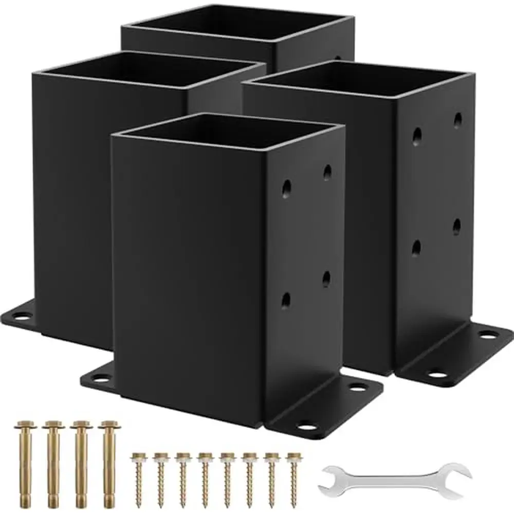

4x4 Post Base Anchor Kit Solid Steel Construction Stable Support & Hassle-Free Installation
