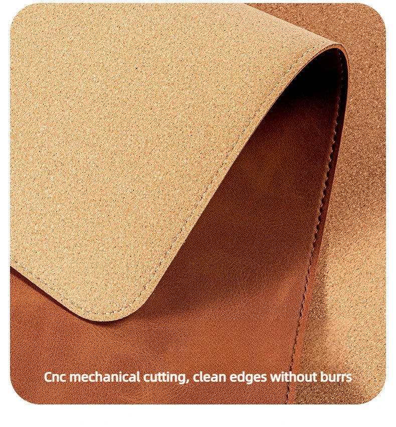 3in1 Large Mouse Pad Double Sided Leather Cork Waterproof Gaming Office Desk Mat Non Slip Computer Desk Pad Accessories Mousepad