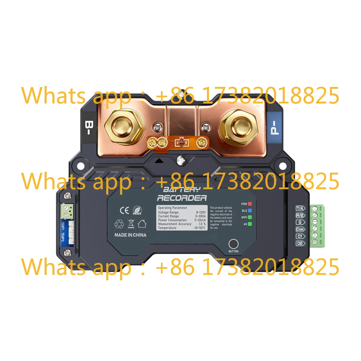 Battery information recorder, Bluetooth wifi battery power sampling 12V48V intelligent shunt