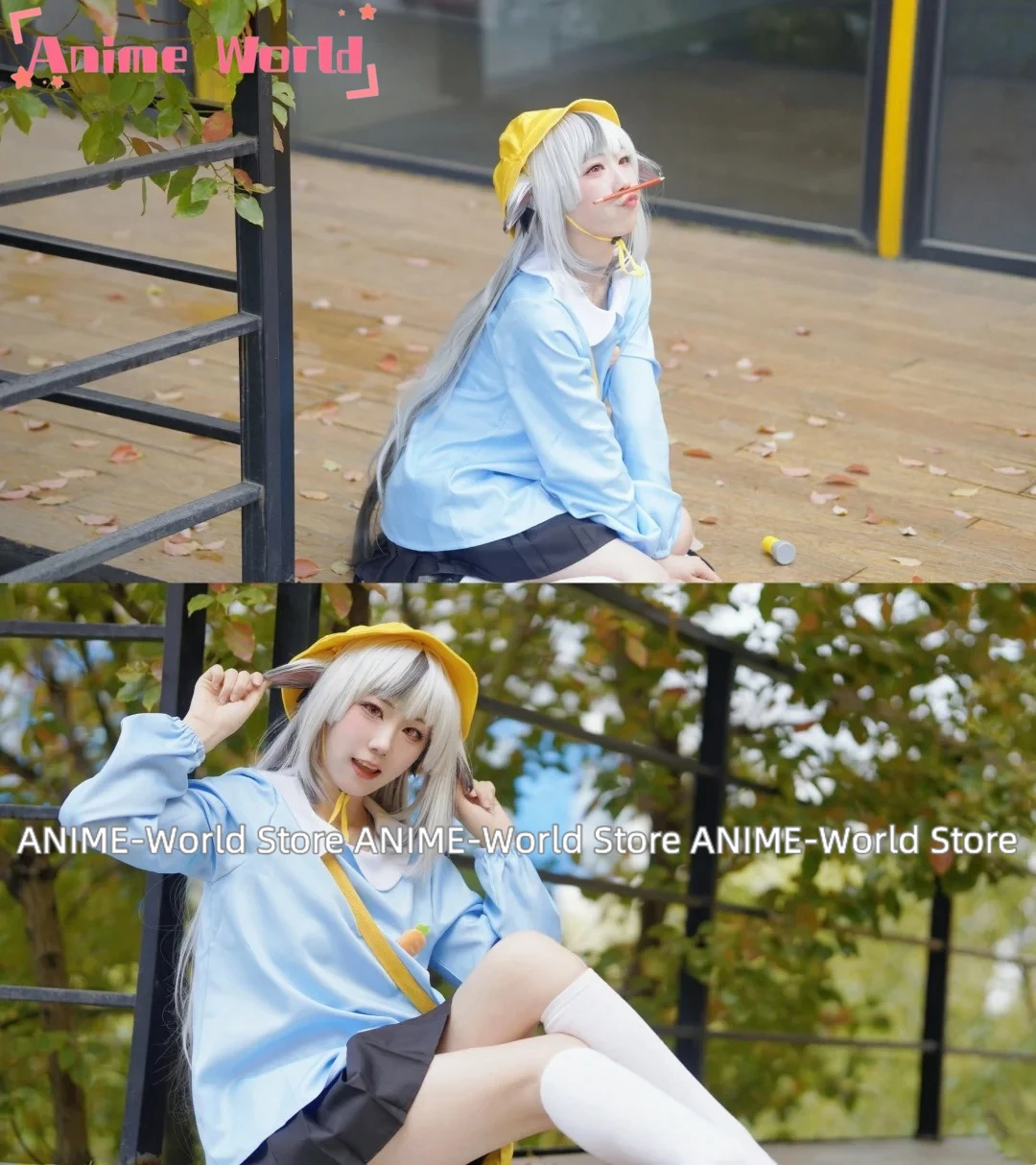 《Custom Size》Game Blue Archive Sunohara Kokona Cosplay Costume WIth Bag Hat Socks