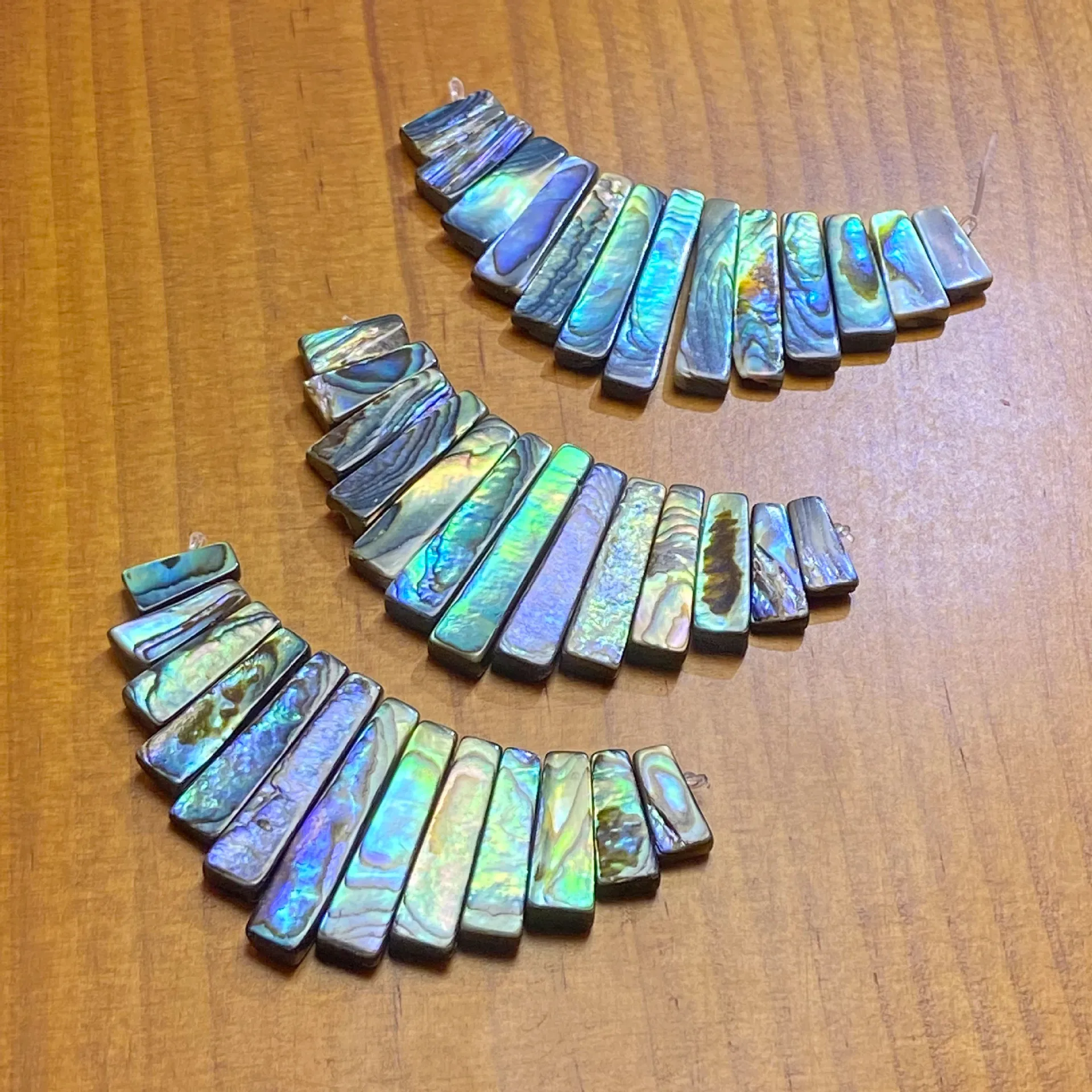 13parts Ladder Short Necklace Natural Abalone Seashells Sea Shells Beads Pendent Diy Design Making Jewelry Women Girls Gifts