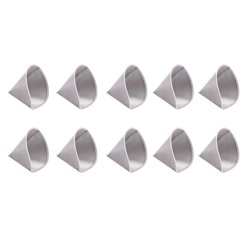 

Promotion! 10X Reusable Pour Over Coffee Filter Mesh Paperless Coffee Filter Stainless Steel Cone Filter 3 To 4 Cup