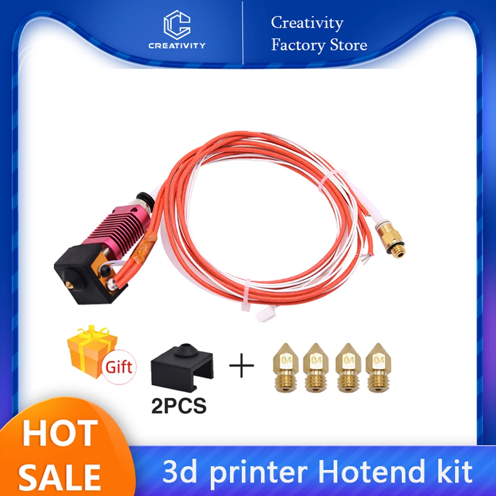 Creativity 3d printer Hotend kit 0.4mm Nozzle 1.75mm Filament For Ender3 CR10 Ender5 Ender3V2 Neo Ender 3 V3SE 3d printer Hotend