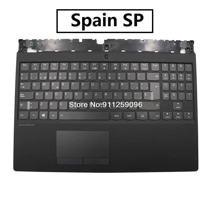 Laptop podpórce pod nadgarstki i klawiatura dla Lenovo Legion Y530 Y530-15ICH hiszpania SP 5CB0R40192 81FV wielkie litery z podświetleniem nowy