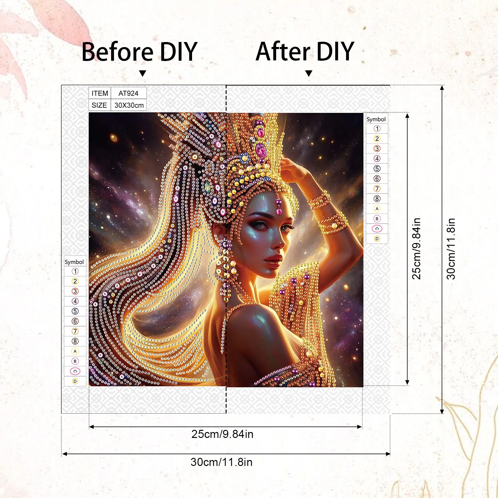 Special Shape Diamond Art Kits for Beginners and Adults,Beautiful Woman Diamond Art Painting Kits for Home Wall Decoration Gift view 2